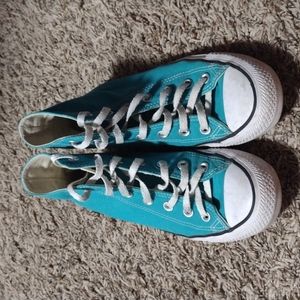 Teal colored Chuck Taylor Converse All Stars